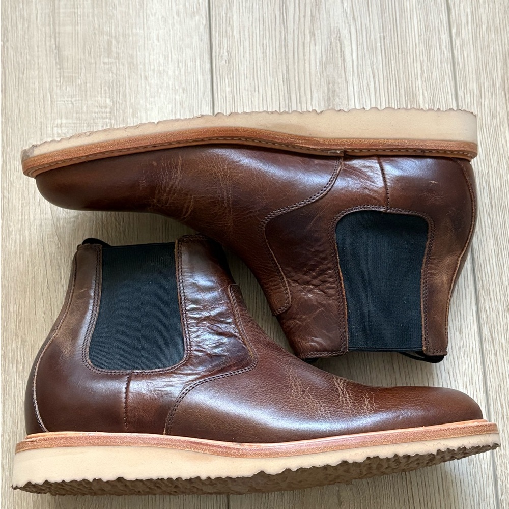Huckberry Brown Leather Chelsea Boots
